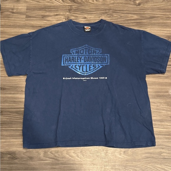 Vintage Harley-Davidson Las Vegas T-Shirt Men’s 3XL Blue Graphic Tee Biker - Picture 1 of 6